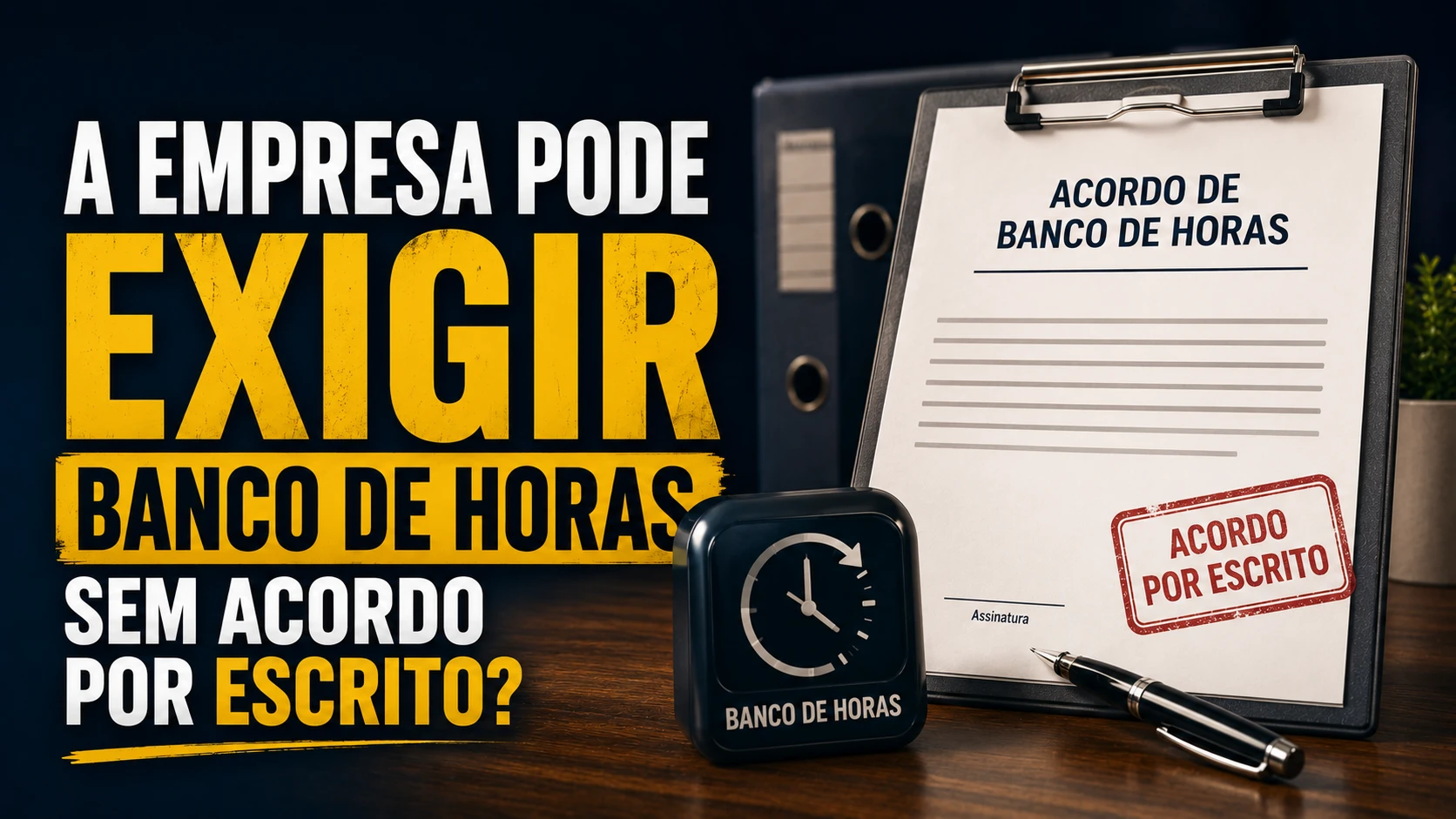 Capa do artigo A empresa pode exigir banco de horas sem acordo por escrito?
