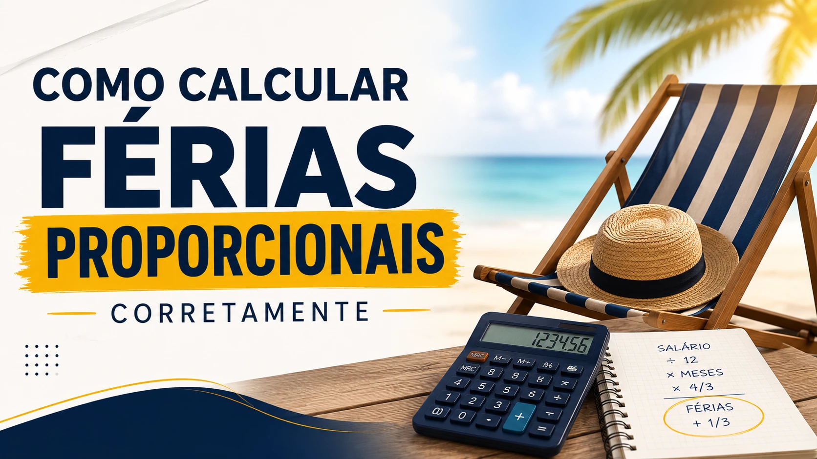 Capa do artigo Como calcular férias proporcionais corretamente