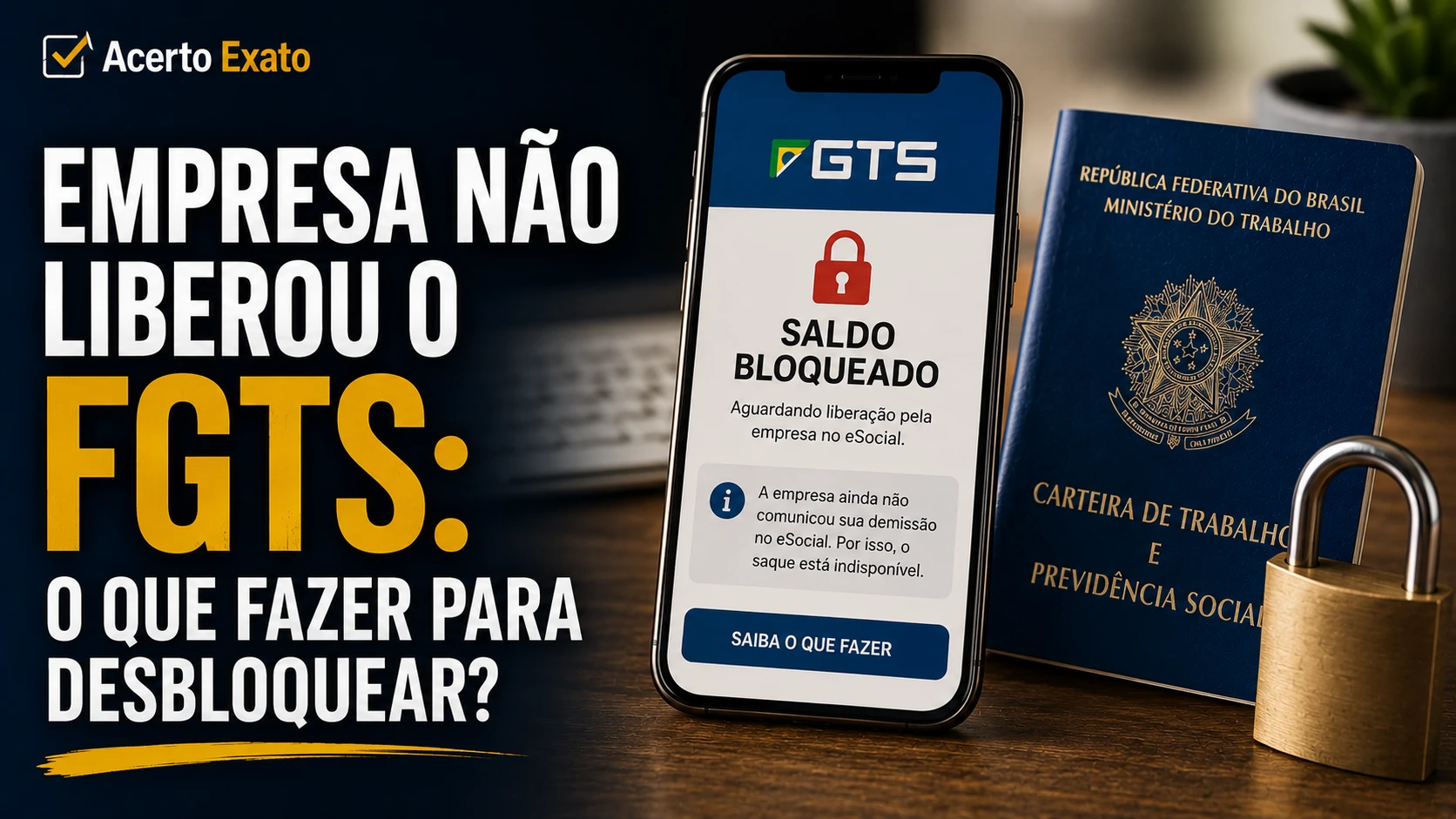 Capa do artigo O que fazer se a empresa não liberar a chave do FGTS?