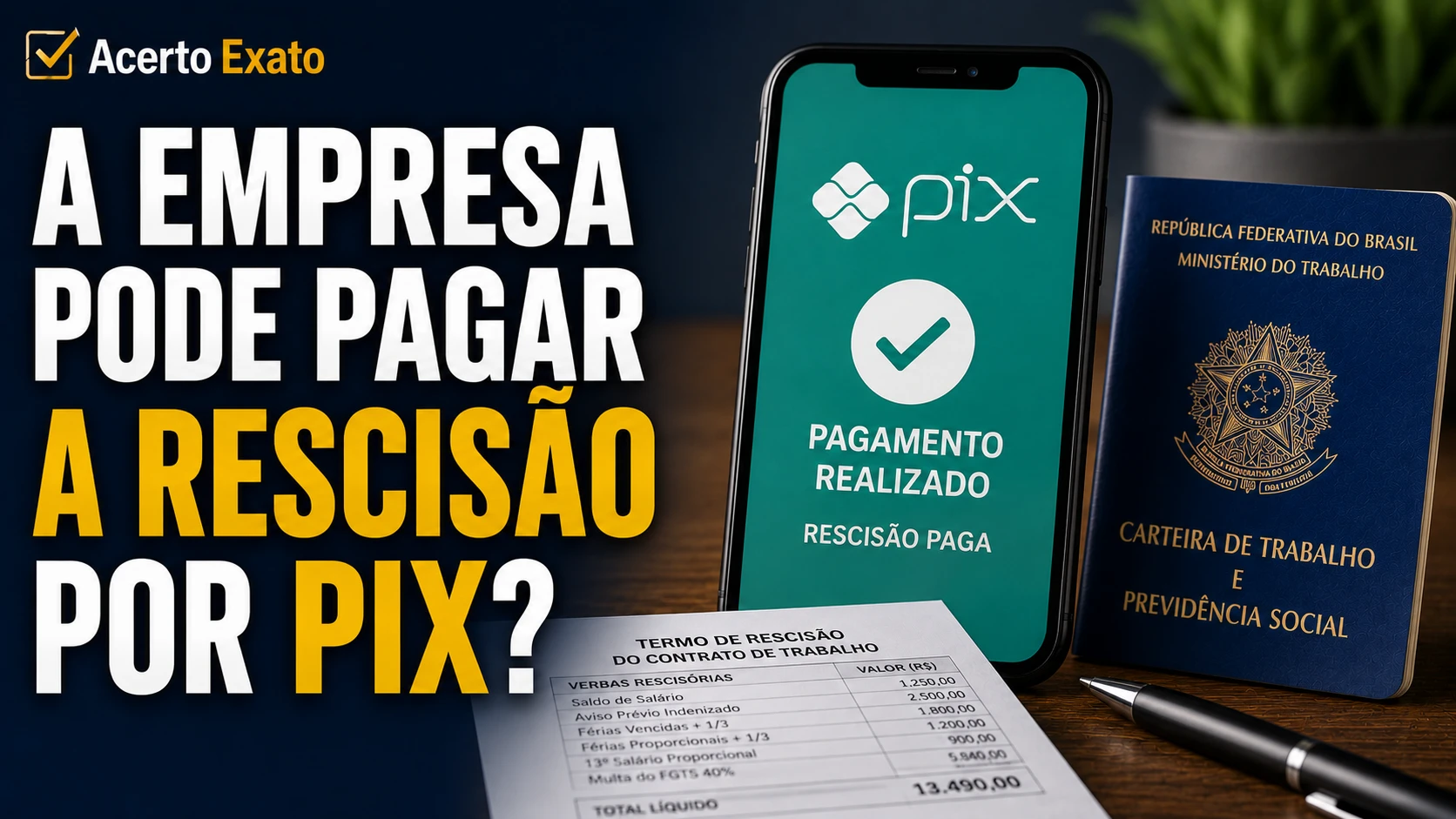 Capa do artigo A empresa pode pagar a rescisão por Pix?