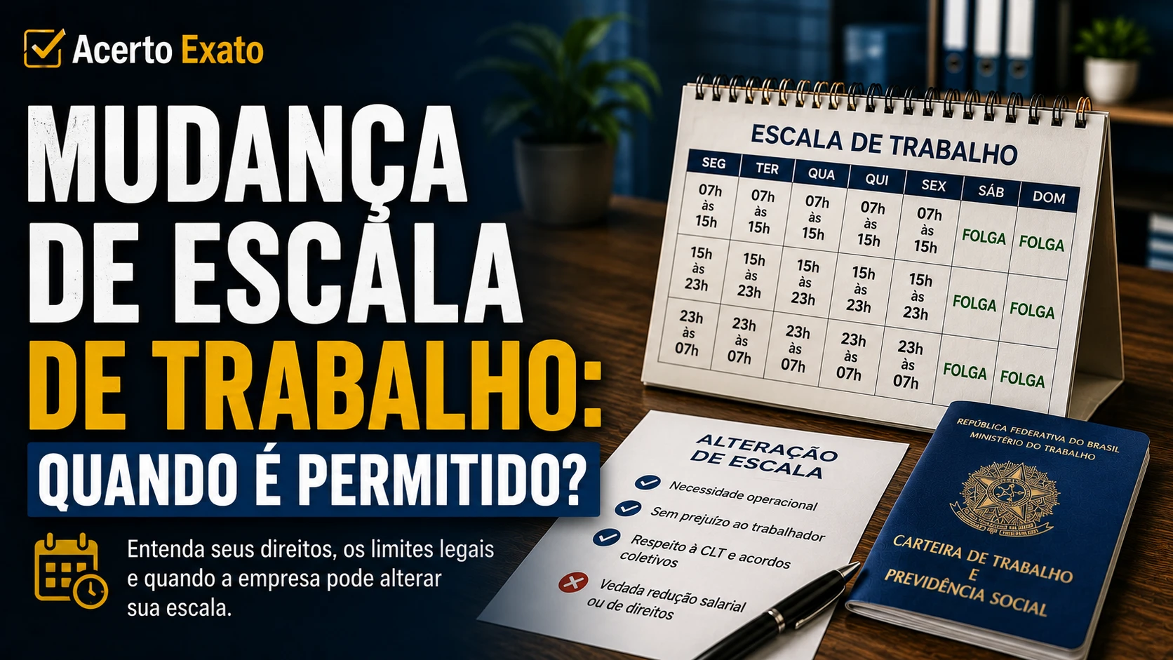Capa do artigo Mudança de escala de trabalho: quando é permitido?