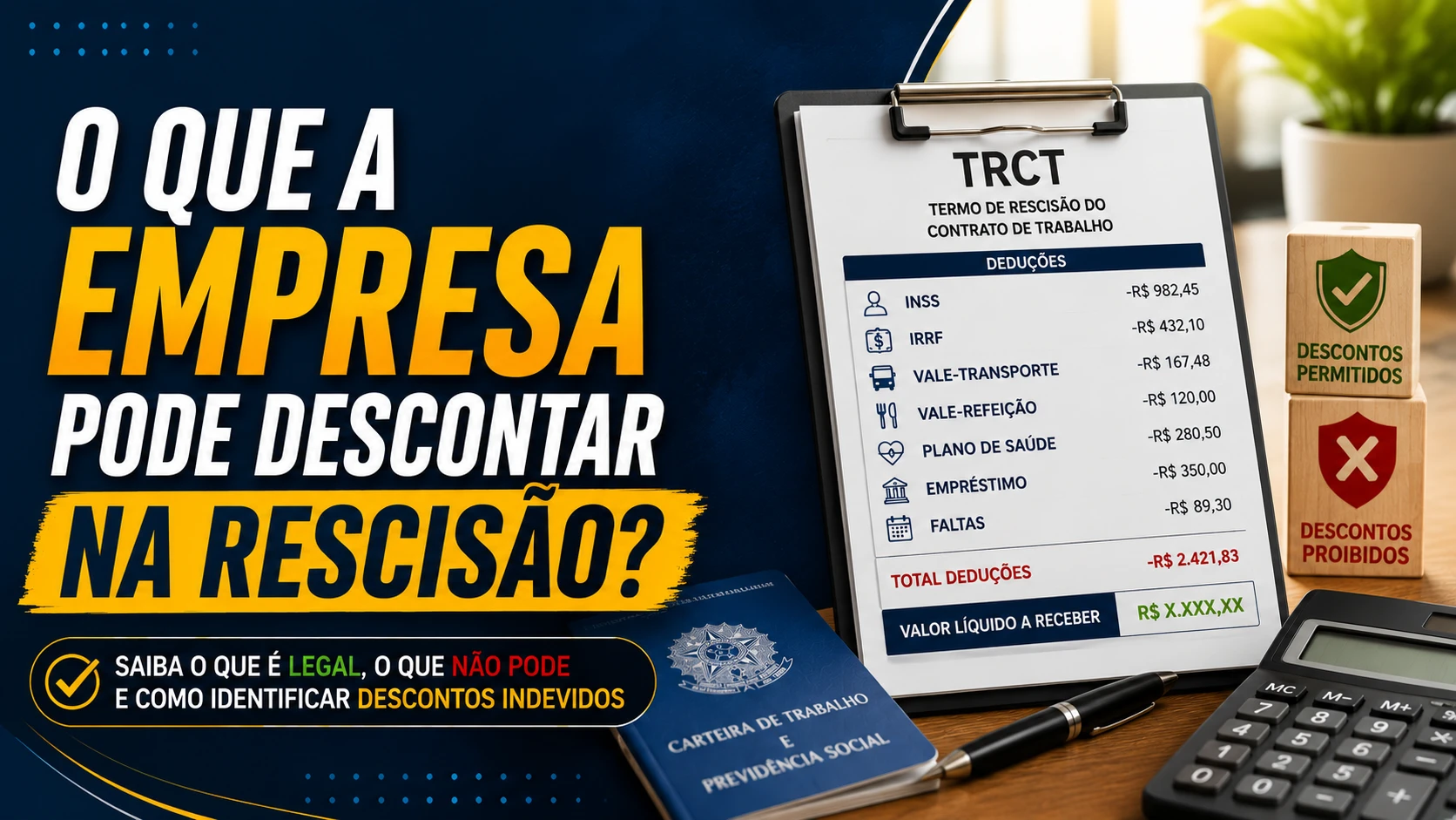 Capa do artigo O que a empresa pode descontar na rescisão?